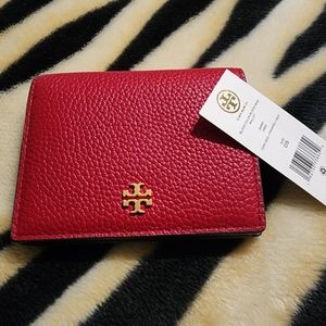 Tory Burch Block Mini Wallet in Tory Red!